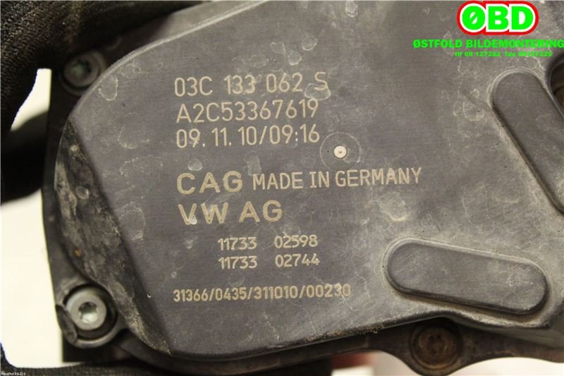 Spjeldhus til Škoda Fabia 2010-2014 (Type II, Fase 2)  (SKODA|03C 133 062 S|03C 133 062 T|03C133062S)