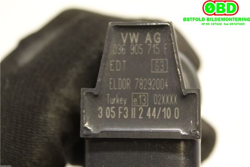 Coil elektronisk til Škoda Fabia 2010-2014 (Type II, Fase 2) (SKODA|036 905 715 F|036 905 715 H|036905715F)