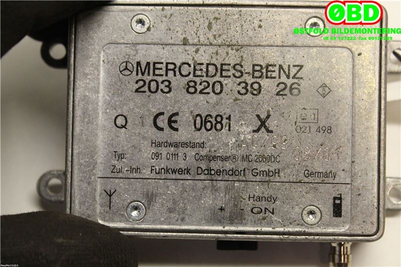 Styreenhet diverse til Mercedes CLK 1997-2002 (C208) (C208) (MERCEDES|A 203 820 39 26||2038203926)