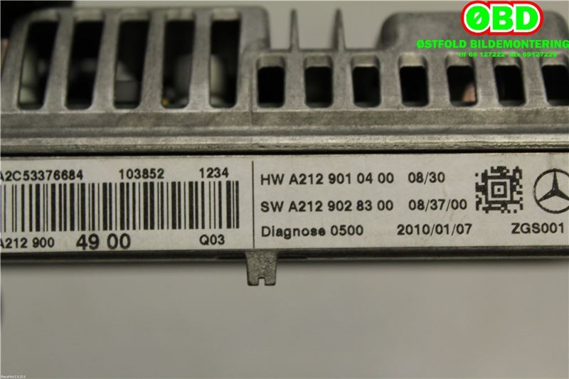 Instrument kjørecomputer til Mercedes E-Klasse 2009-2013 (Fase 1) (W212) (W212) (MERCEDES|A 212 900 49 00|A 212 900 91 22|2129004900)