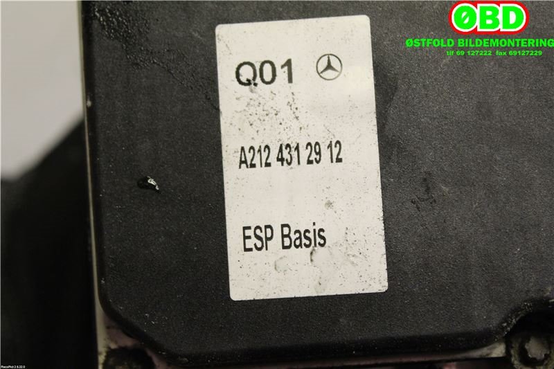 ABS sentral til Mercedes E-Klasse 2009-2013 (Fase 1) (W212) (W212) (MERCEDES|A 212 431 30 12|0265236310|2124312912)
