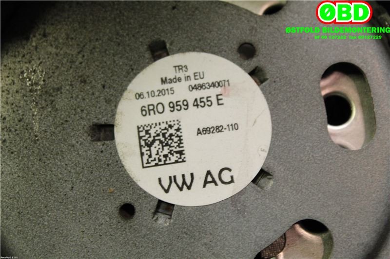 Kjølevifte til VW Polo 2014-2017 (Type V, Fase 2) (VOLKSWAGEN|6R0 959 455 E||6R0959455E)