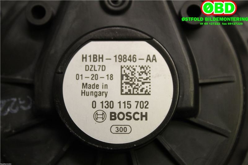Varmeapparat motor til Ford Fiesta 2017-->> (Type VII)  (FORD FIESTA|2067889|0130115702|H1BH19846AA)