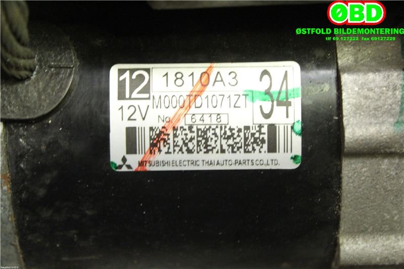 Starter til Mitsubishi Space Star 2013-->> (Type II)  (MITSUBISHI|1810A334|)