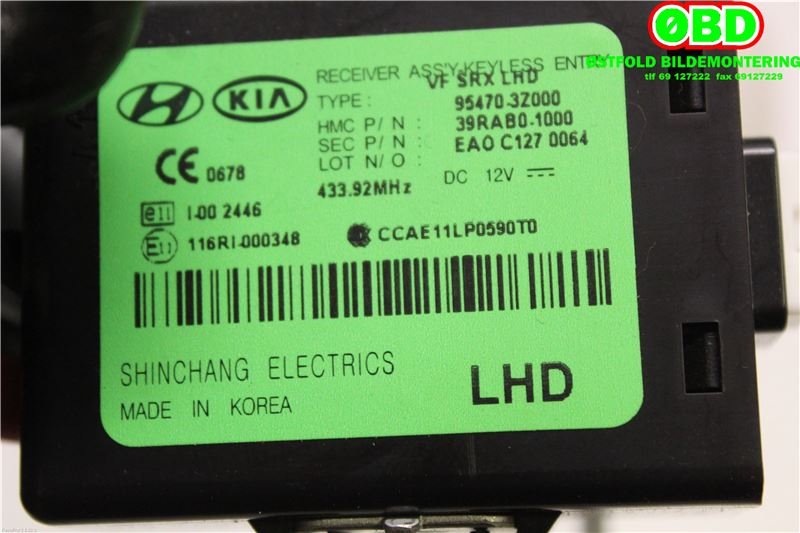 Styreenhet diverse til Hyundai i40 2012-2017  (HYUNDAI|954703Z000|)