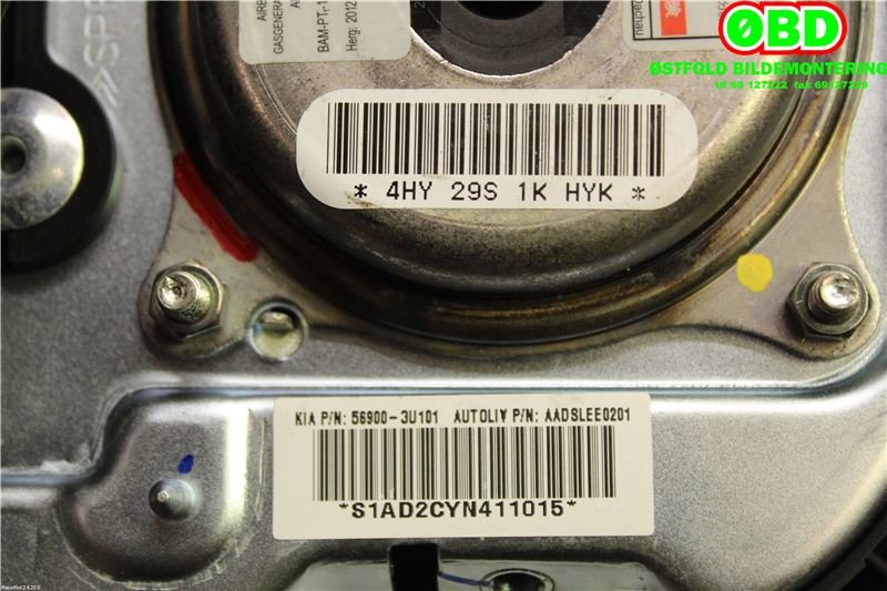 Airbag rattpute til Kia Sportage 2010-2016 (Type III)  