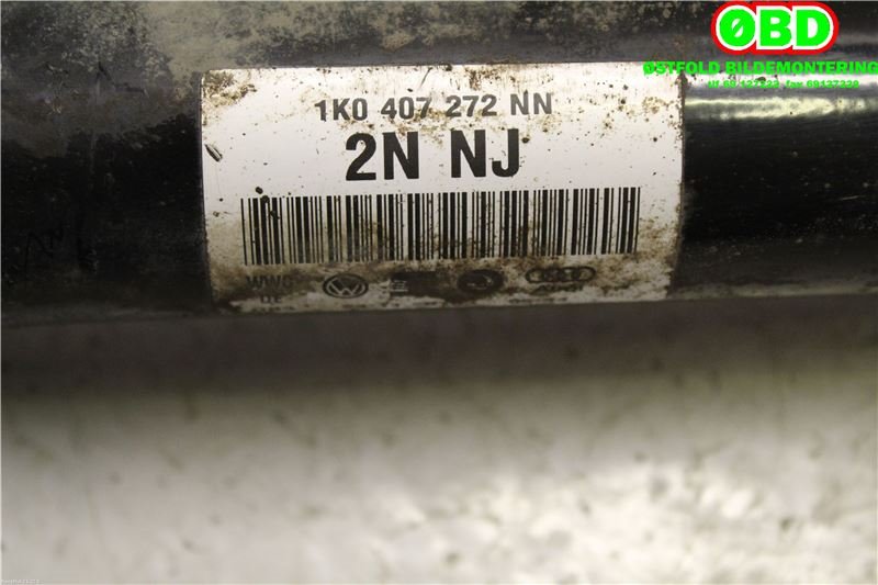 Drivaksel høyre foran til VW Golf VI 2008-2012  (VOLKSWAGEN|1K0 407 272 NN|1K0 407 272 QM|1K0407272NN)