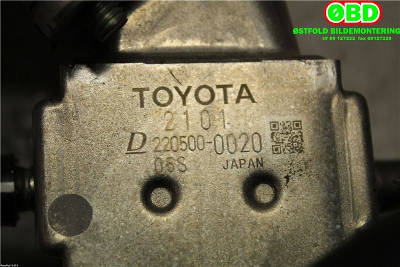 EGR-ventil til Toyota Yaris 2014-2020 (Type III, Fase 2)  (TOYOTA|2562021020||2205000020)