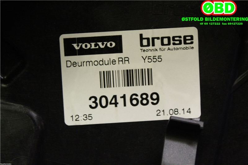 Ruteheis høyre bak til Volvo V40 2012-2019  (VOLVO|31276218|)