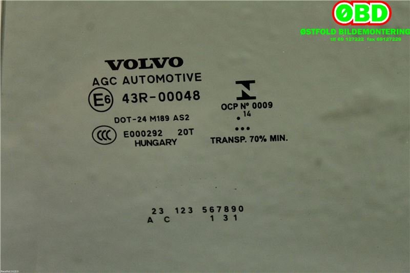 Siderute venstre bak til Volvo V40 2012-2019 (VOLVO|31386766|)
