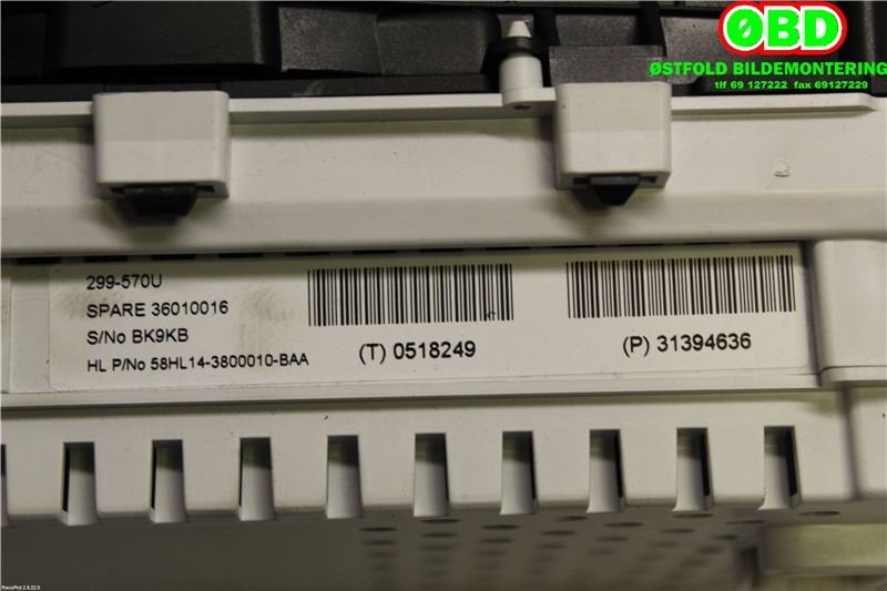 Instrumentpanel til Volvo V40 2012-2019  (VOLVO||31394636)