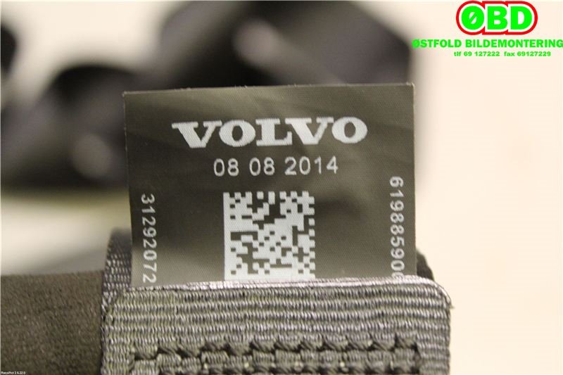 Airbag beltestrammer til Volvo V40 2012-2019  (VOLVO|31292072|)