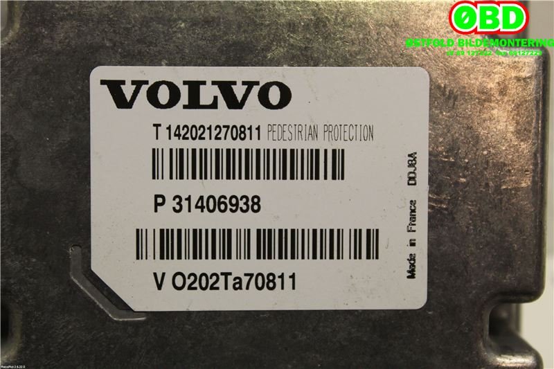 Airbag elektronikk til Volvo V40 2012-2019  (VOLVO|31406938|)
