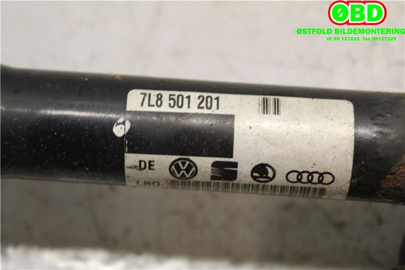 Drivaksel høyre bak til Audi Q7 2006-2010 (Type I, Fase 1)  (AUDI|7L8 501 201|7L8 501 201 X|7L8501201)