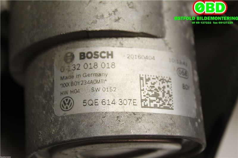 Bremsefordeler til VW e-Golf 2014-2017 (Fase 1)  (VOLKSWAGEN|5QE 614 307 H||5QE614307E)