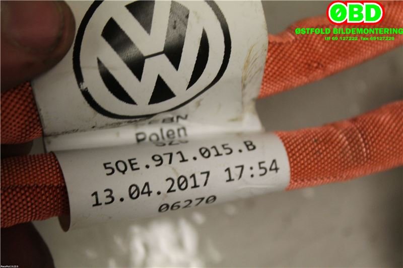 Ledningsnett til VW Golf VII 2017-2020 (Fase 2)  (5QE 971 015 A|5QE 971 015 B|5QE971015B)