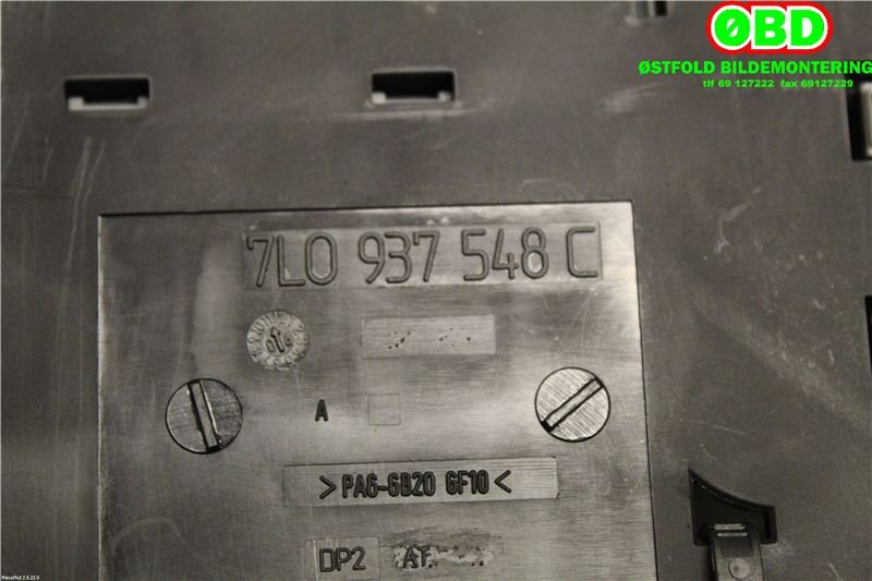 Sikringsboks til Porsche Cayenne 2007-2010 (Fase 2) (9PA) (9PA) (PORSCHE Cayenne V8 Turbo||7L0937548C)