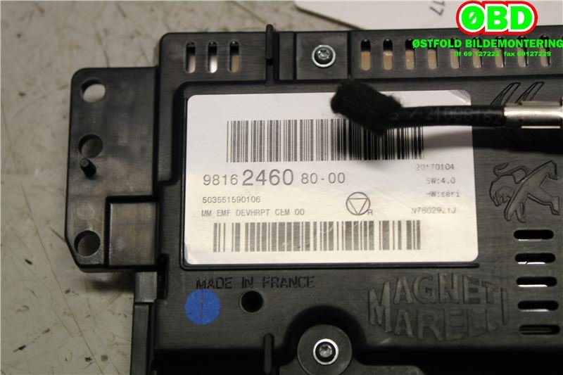Instrument kjørecomputer til Citroën C3 2010-2016 (Type II) (CITROEN|9816246080|)