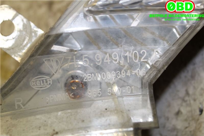 Blinklykt høyre til Porsche Cayenne 2007-2010 (Fase 2) (9PA) (9PA) (PORSCHE Cayenne V8 Turbo|955 631 036 20|958 949 102 A|7L5949102E)