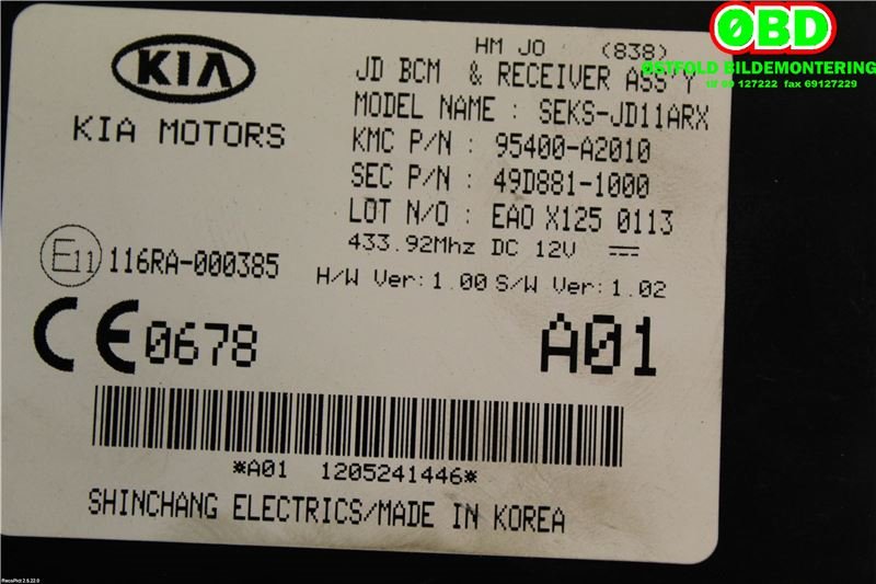Styreenhet diverse til Kia Cee