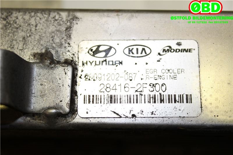 EGR-kjøler til Hyundai Ix35 2010-2015  (HYUNDAI|284162F300|)