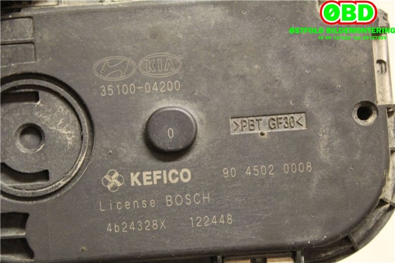 Spjeldhus til Hyundai i20 2009-2014 (Type I) (HYUNDAI|3510004200|9045020008)