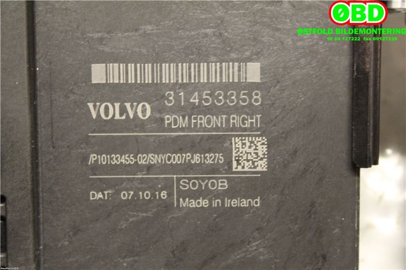 Ruteheis høyre foran til Volvo XC90 2015-2025 (Type II)  (VOLVO|31440412||927589103)