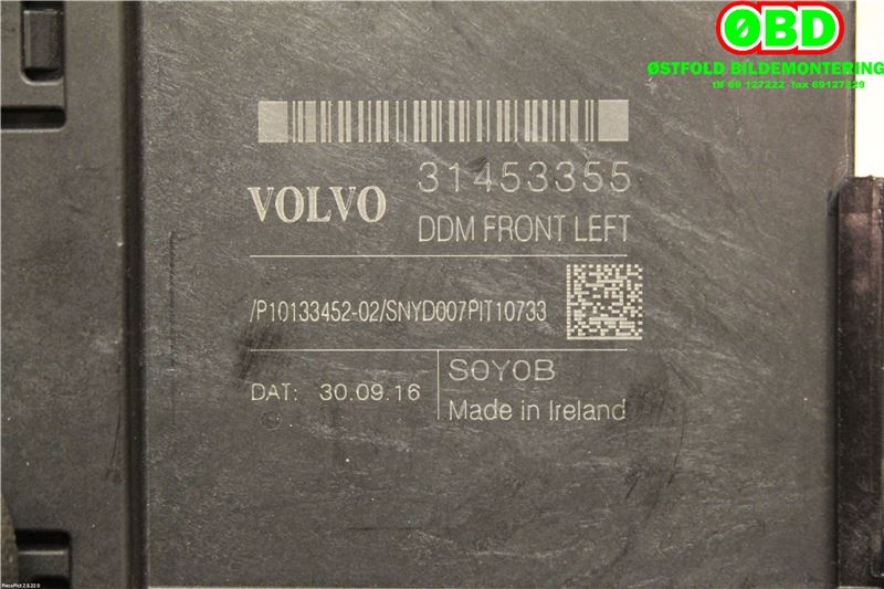 Ruteheis venstre foran til Volvo XC90 2015-2025 (Type II)  (VOLVO|31440411||927588103)