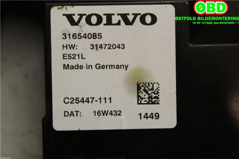 Styreenhet elektrisk bakluke til Volvo XC90 2015-2025 (Type II)  (VOLVO|32200217||31654085)