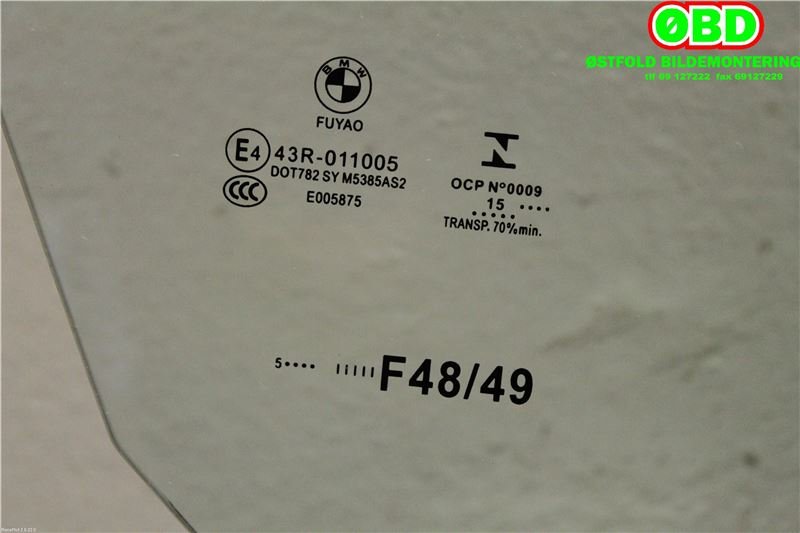 Siderute høyre foran til BMW X1 2015-2022 (F48) (F48) (BMW|51 33 7 349 496|)