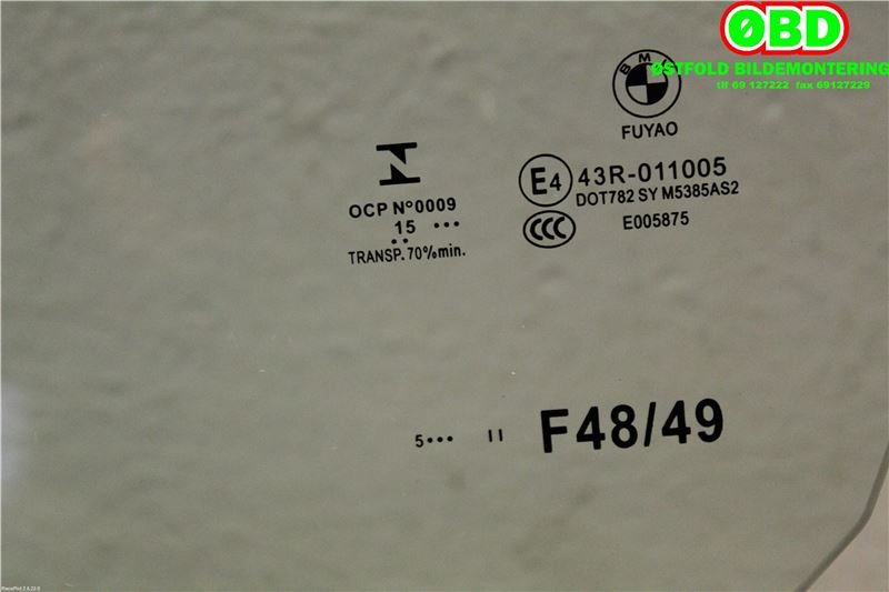 Siderute venstre foran til BMW X1 2015-2022 (F48) (F48) (BMW|51 33 7 349 495|)