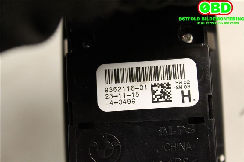 Bryter ruteheis til BMW X1 2015-2022 (F48) (F48) (BMW|61319362116||9362116)