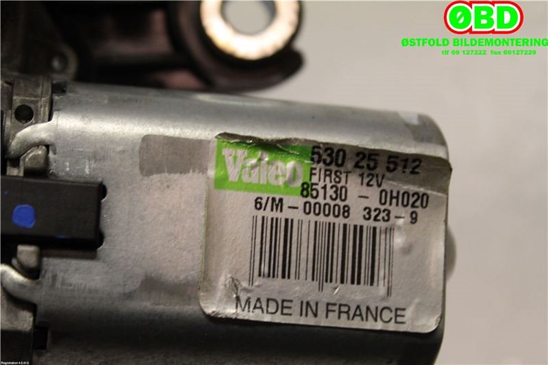 Viskermotor bakrute til Peugeot 107 2006-2014  (PEUGEOT|6405 T2|53025512|851300H020)