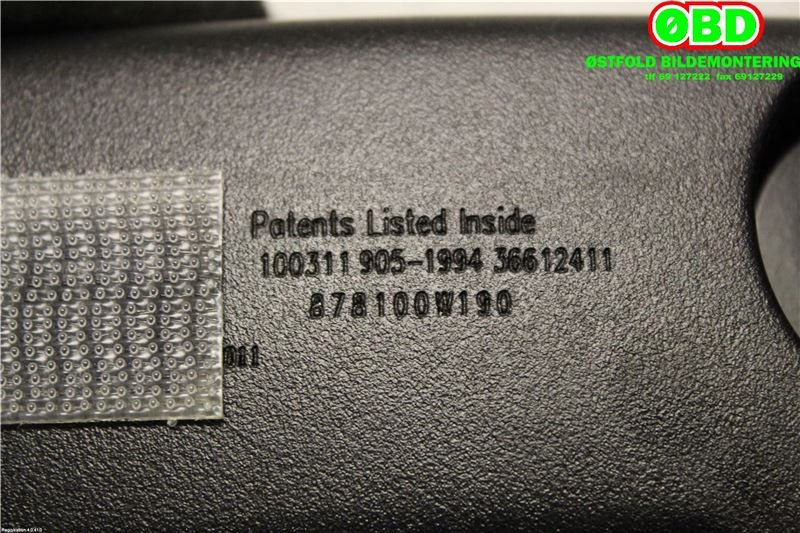 Speil innvendig til Lexus CT 2010-2020  (LEXUS|878100W190|)