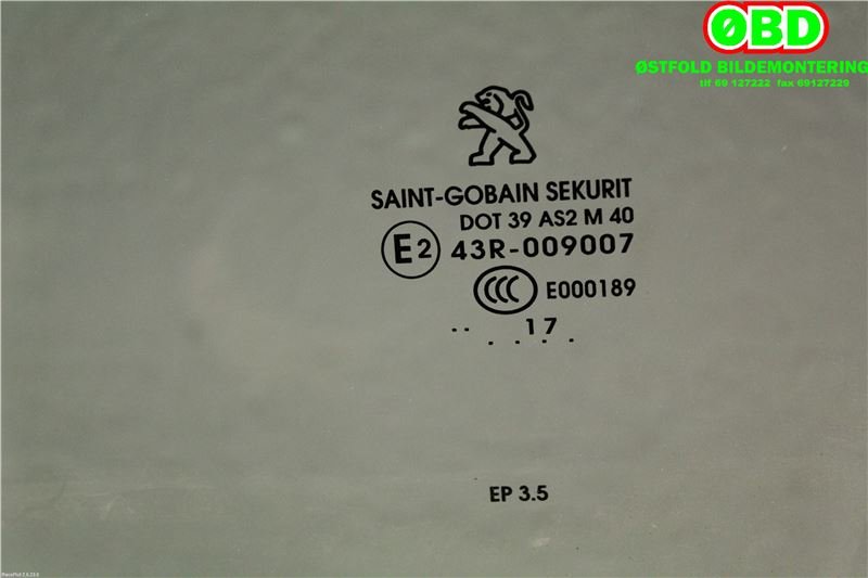 Siderute venstre foran til Peugeot 208 2012-2019 (Type I)  (96 733 607 80|)