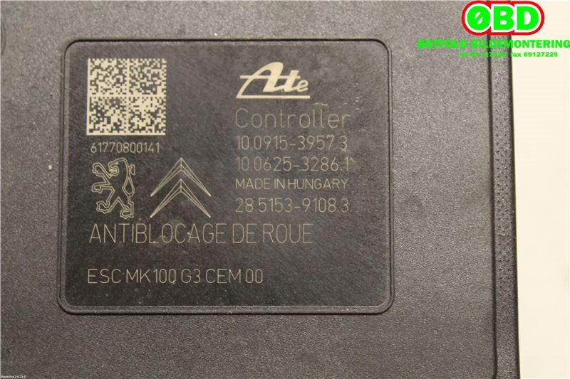 ABS sentral til Peugeot 208 2012-2019 (Type I) (1616770880||9817031780)
