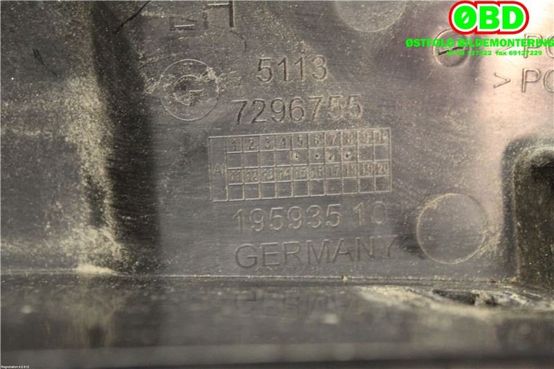 Skjerm venstre bak til BMW i3 2013-2022 (BMW|51 13 7 296 755||51137296755)