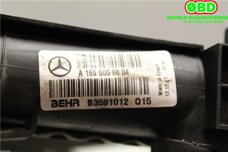 Radiator (manuell gir) til Mercedes A-Klasse 2005-2012 (W169) (W169) (MERCEDES|A 169 500 03 03||1695000303)