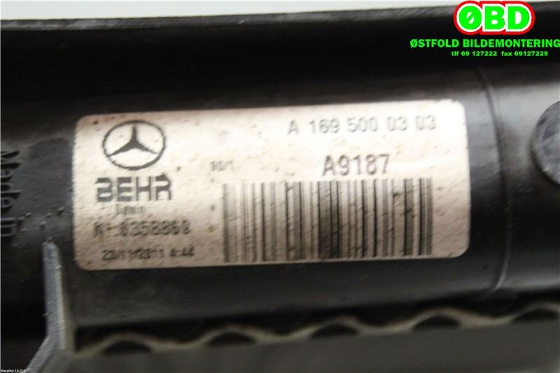 Radiator (manuell gir) til Mercedes A-Klasse 2005-2012 (W169) (W169) (MERCEDES|A 169 500 03 03||1695000303)