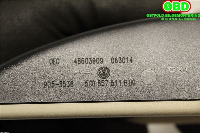 Speil innvendig til Škoda Octavia 2013-2016 (Type III, Fase 1)  (SKODA|5G0 857 511 B||5G0857511B)