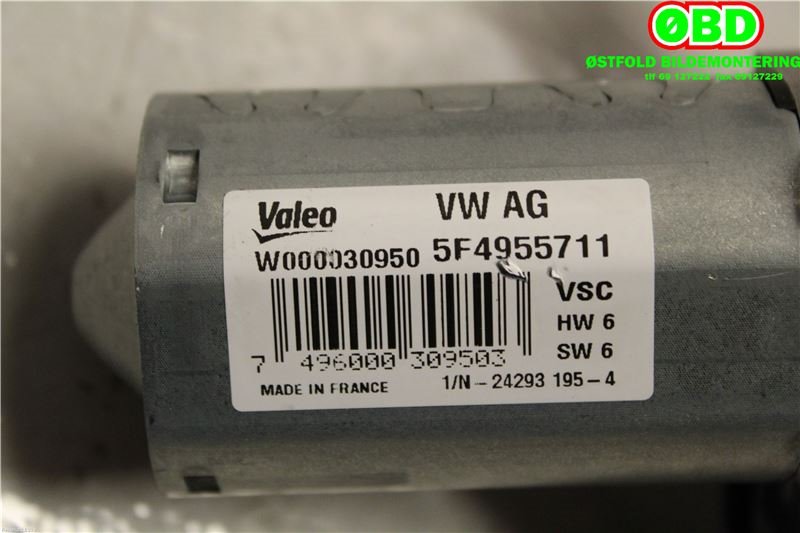 Viskermotor bakrute til Škoda Octavia 2013-2016 (Type III, Fase 1)  (SKODA|5F4 955 711|5F4 955 711 A|5F4955711)