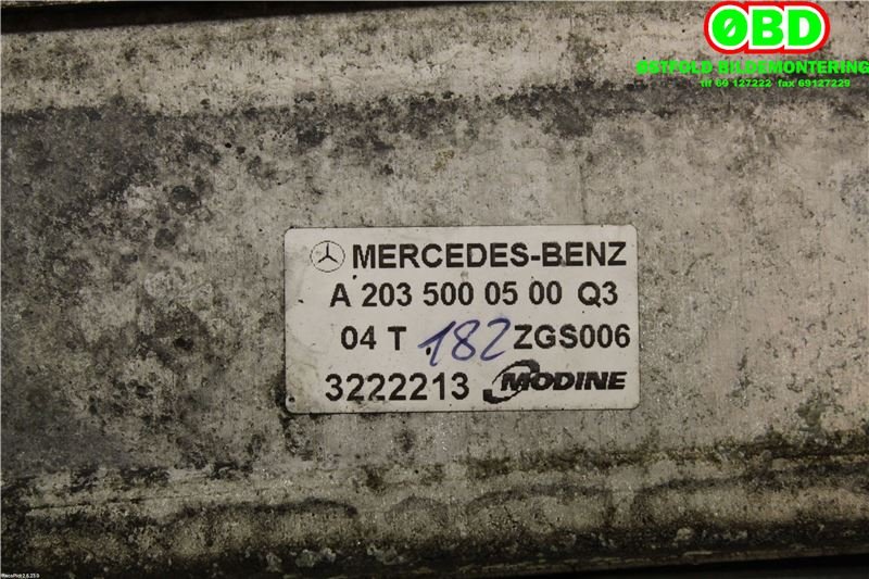 Intercooler til Mercedes C-Klasse 2004-2007 (Fase 2) (W203) (W203) (MERCEDES|A 203 500 05 00||2035000500)