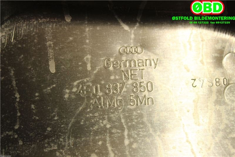 Ruteheis høyre foran til Audi A8 2003-2010 (Type II)  (AUDI|4E0 837 462 B|)