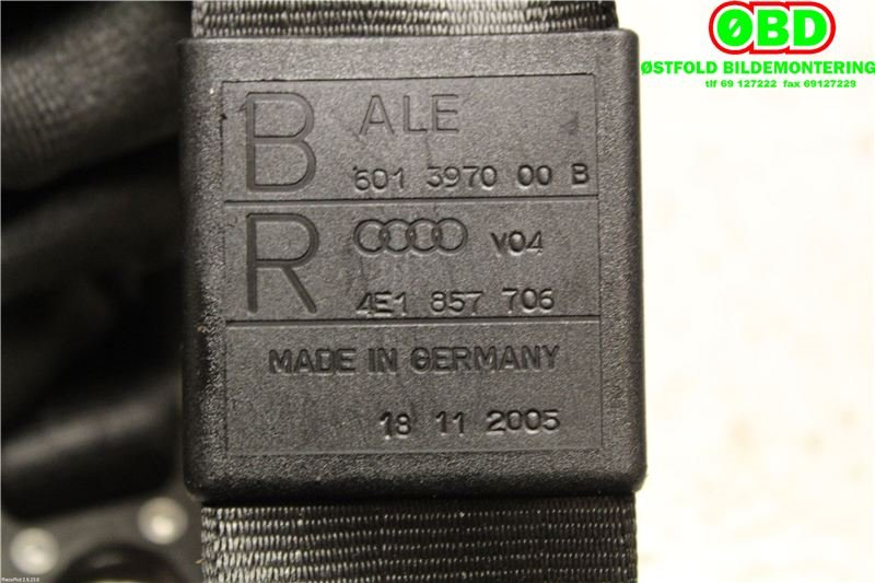 Airbag beltestrammer til Audi A8 2003-2010 (Type II)  (AUDI|4E1857706|)