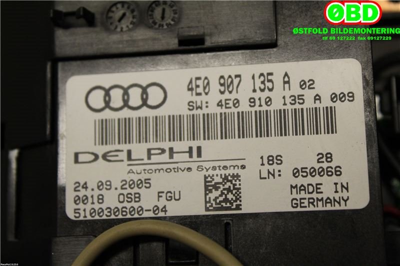 Taklyspanel til Audi A8 2003-2010 (Type II) (AUDI|4E0947137C||4E0947097AQ)