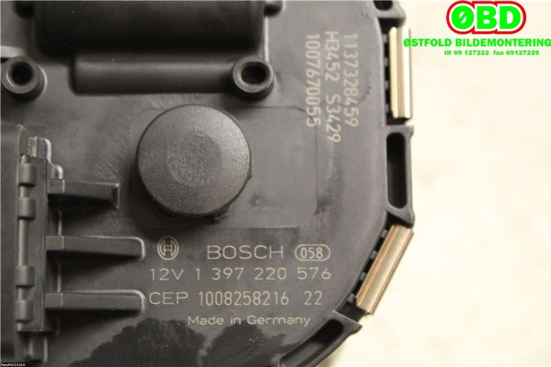 Viskermotor frontrute til Peugeot 3008 2009-2016 (Type I)  (PEUGEOT|6405QA|1397220576|)