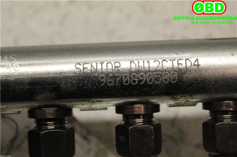 Dyseskinne (fuelrail) til Jaguar XF 2008-2015 (X250) (X250) (JAGUAR|JDE13605|9670890580|)