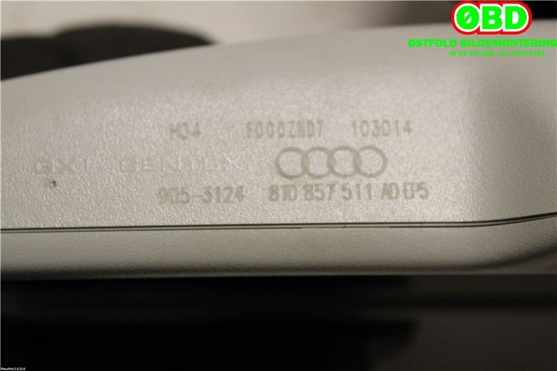 Speil innvendig til Audi A6 2014-2018 (Type IV, Fase 2) (C7) (C7) (AUDI|8T0 857 511 AD||8T0857511AD)