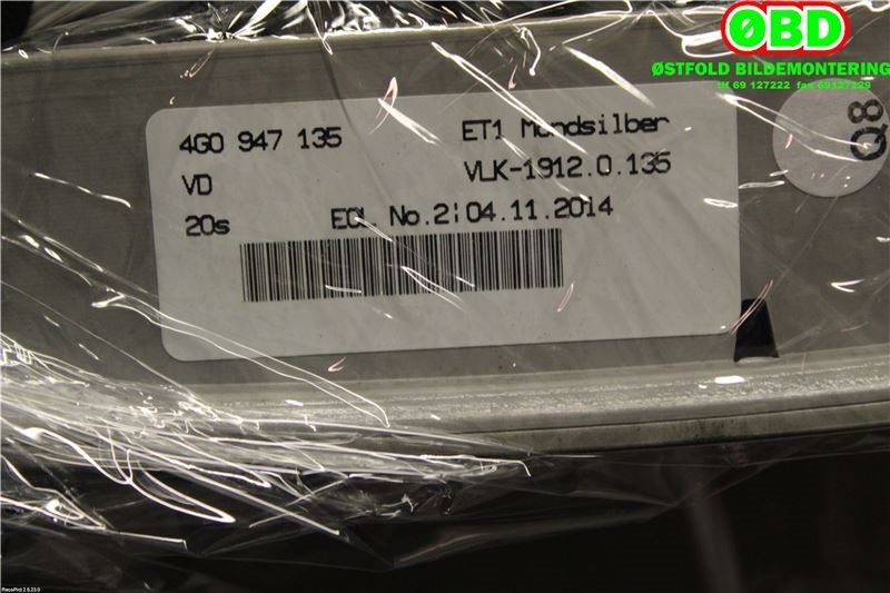 Taklyspanel til Audi A6 2014-2018 (Type IV, Fase 2) (C7) (C7) (AUDI|4G0 947 135||4G0947135)