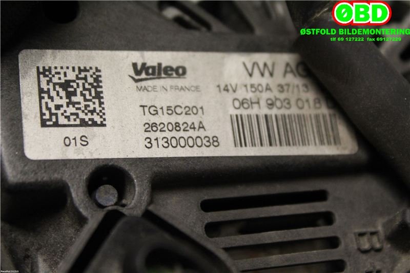 Dynamo til Audi A6 2014-2018 (Type IV, Fase 2) (C7) (C7) (AUDI|06H 903 018 D|06H 903 018 K|06H903018D)
